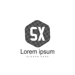 Initial letter SX Logo Template. Minimalist letter logo