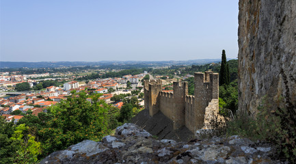 Fototapeta na wymiar Town of Tomar seen from the Templars Castle