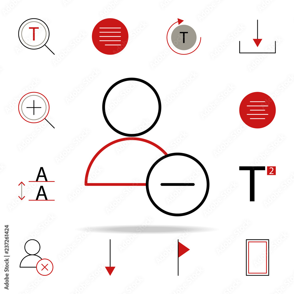 Poster delete user icon. text editor icons universal set for web and mobile