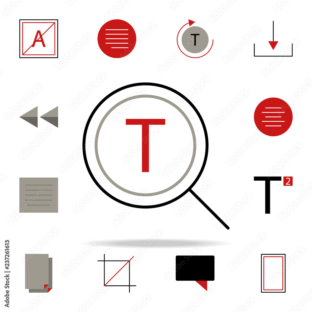 Poster search text icon. text editor icons universal set for web and mobile