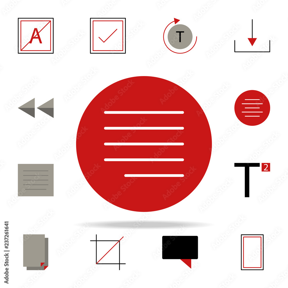 Poster align right icon. text editor icons universal set for web and mobile
