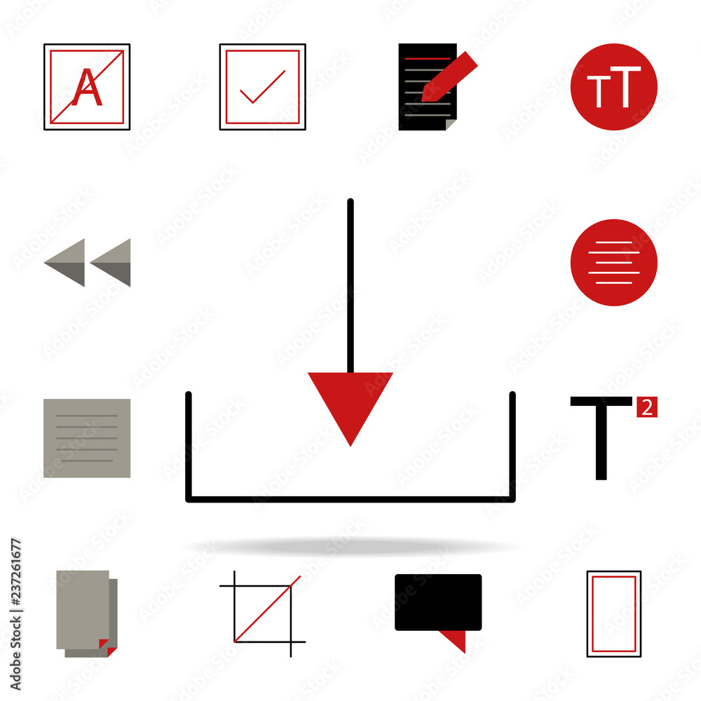 Poster download icon. text editor icons universal set for web and mobile