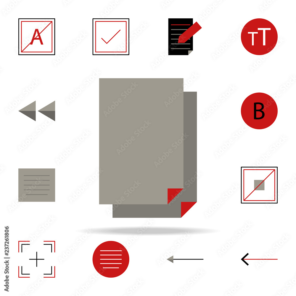 Poster page two icon. text editor icons universal set for web and mobile