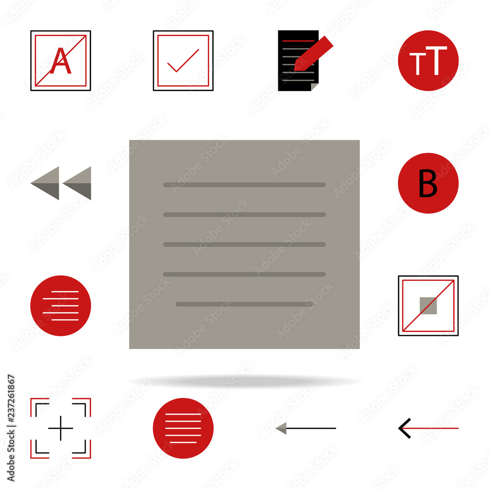 Aufkleber paragraph center icon. text editor icons universal set for web and mobile
