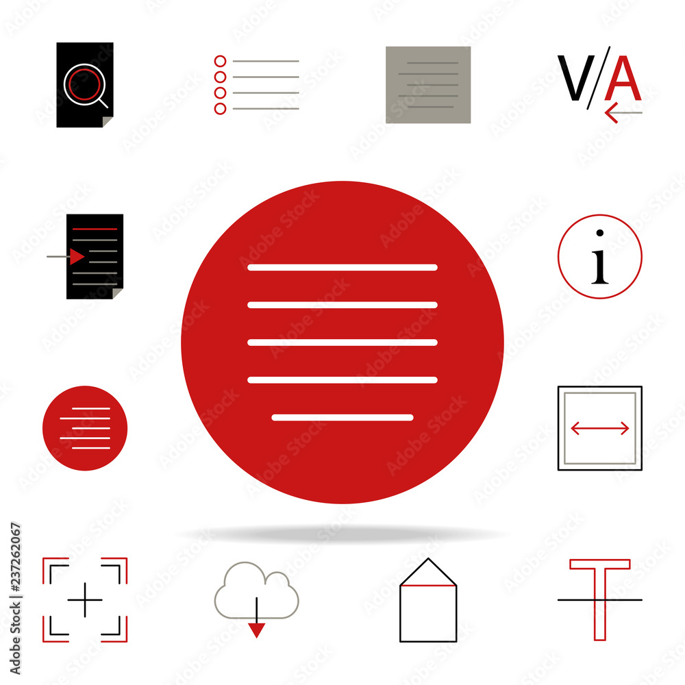 Poster paragraph center icon. text editor icons universal set for web and mobile