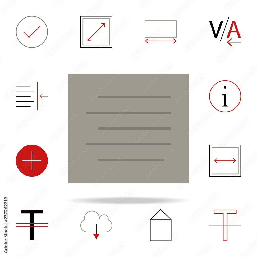 Poster paragraph right icon. text editor icons universal set for web and mobile