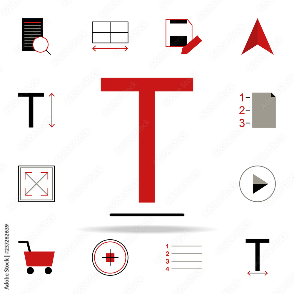 Poster underline text icon. text editor icons universal set for web and mobile