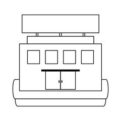 Real estate warehouse in black and white