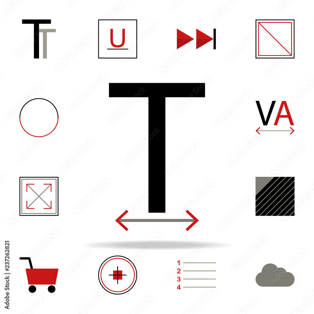Poster text scale icon. text editor icons universal set for web and mobile