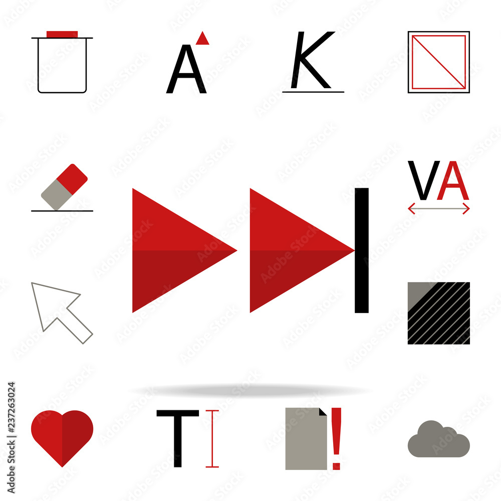 Poster rewind icon. text editor icons universal set for web and mobile
