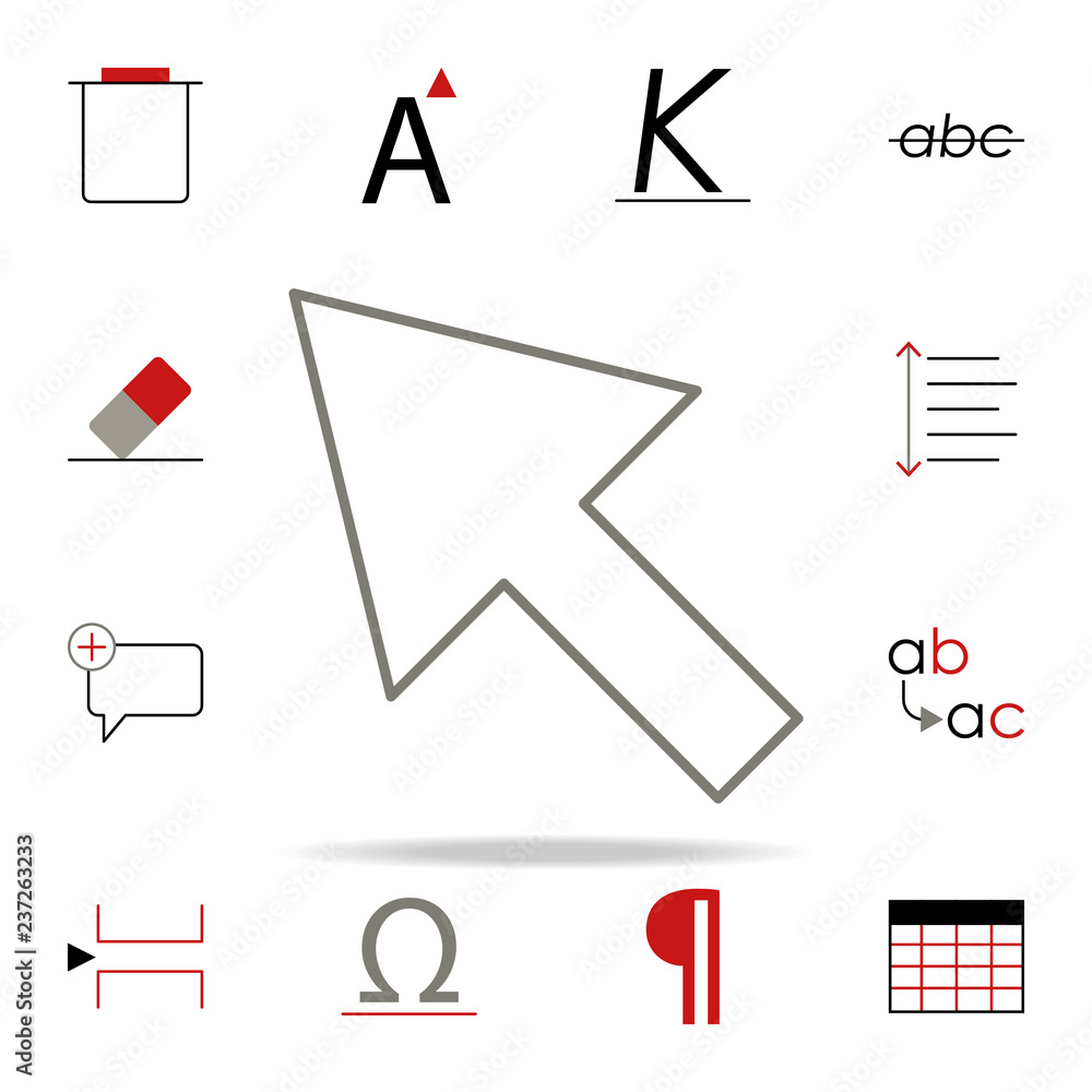 Poster cursor icon. text editor icons universal set for web and mobile
