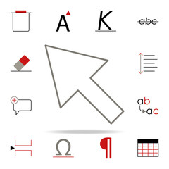 cursor icon. text editor icons universal set for web and mobile