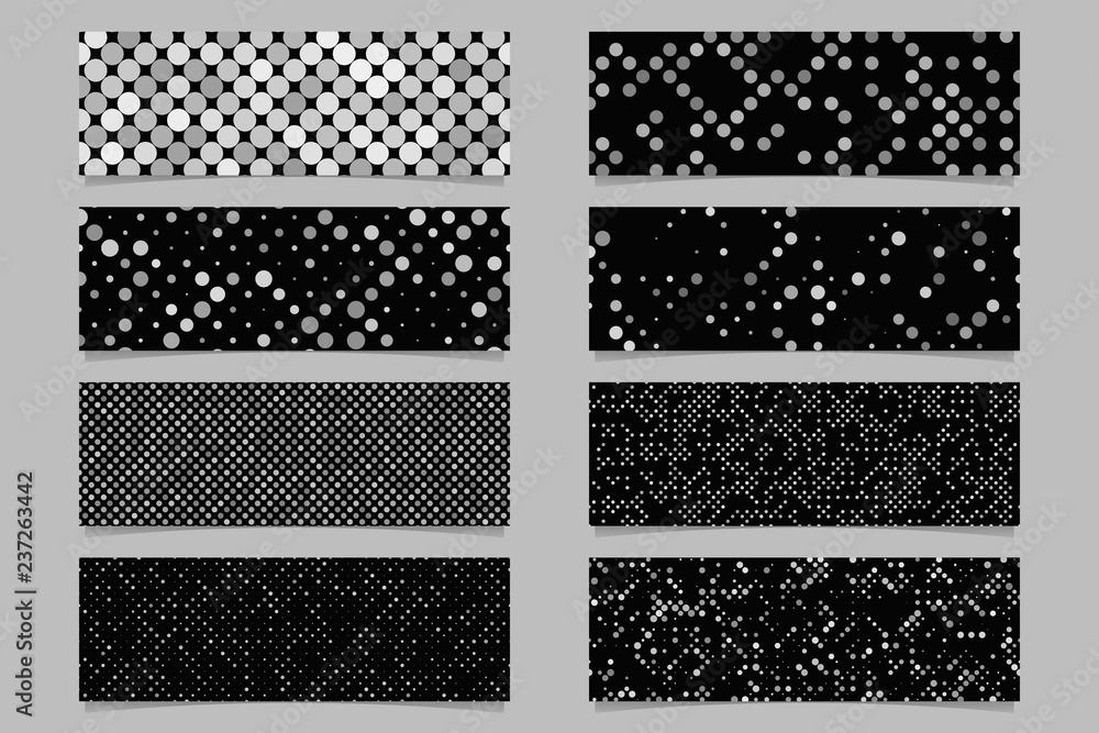 Aufkleber abstract circle pattern banner background set - modern vector template designs