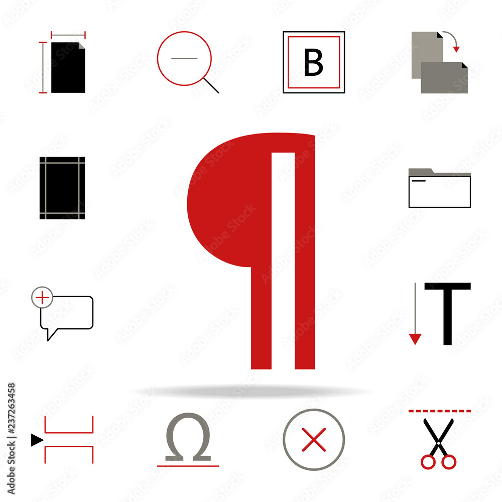 Poster show hide icon. text editor icons universal set for web and mobile