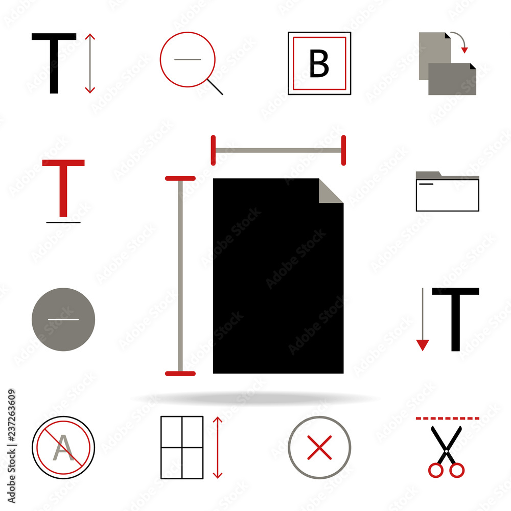 Poster size icon. text editor icons universal set for web and mobile