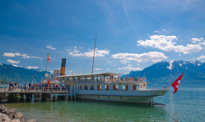 Ship on Lake Geneva