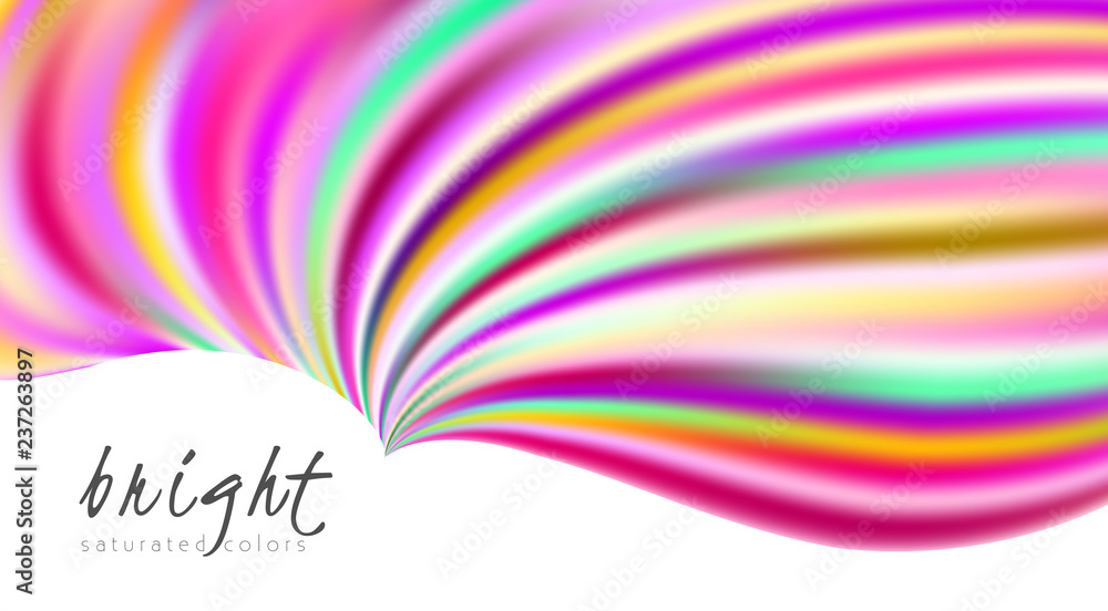 Aufkleber bright multicolor template with vibrant colorful wavy shape