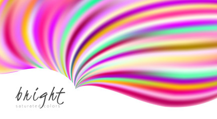 Bright multicolor template with vibrant colorful wavy shape