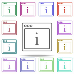 browser information webpage icon. Elements of browser in multi color style icons. Simple icon for websites, web design, mobile app, info graphics