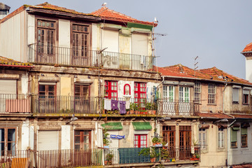 colorful houses in Porto