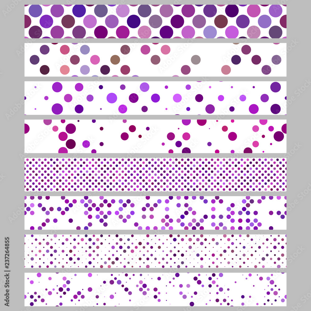 Poster color abstract dot pattern rectangular web banner background template design set