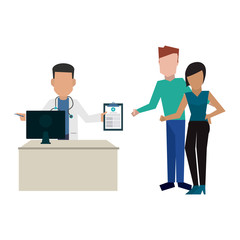 Obraz premium Doctor and patients