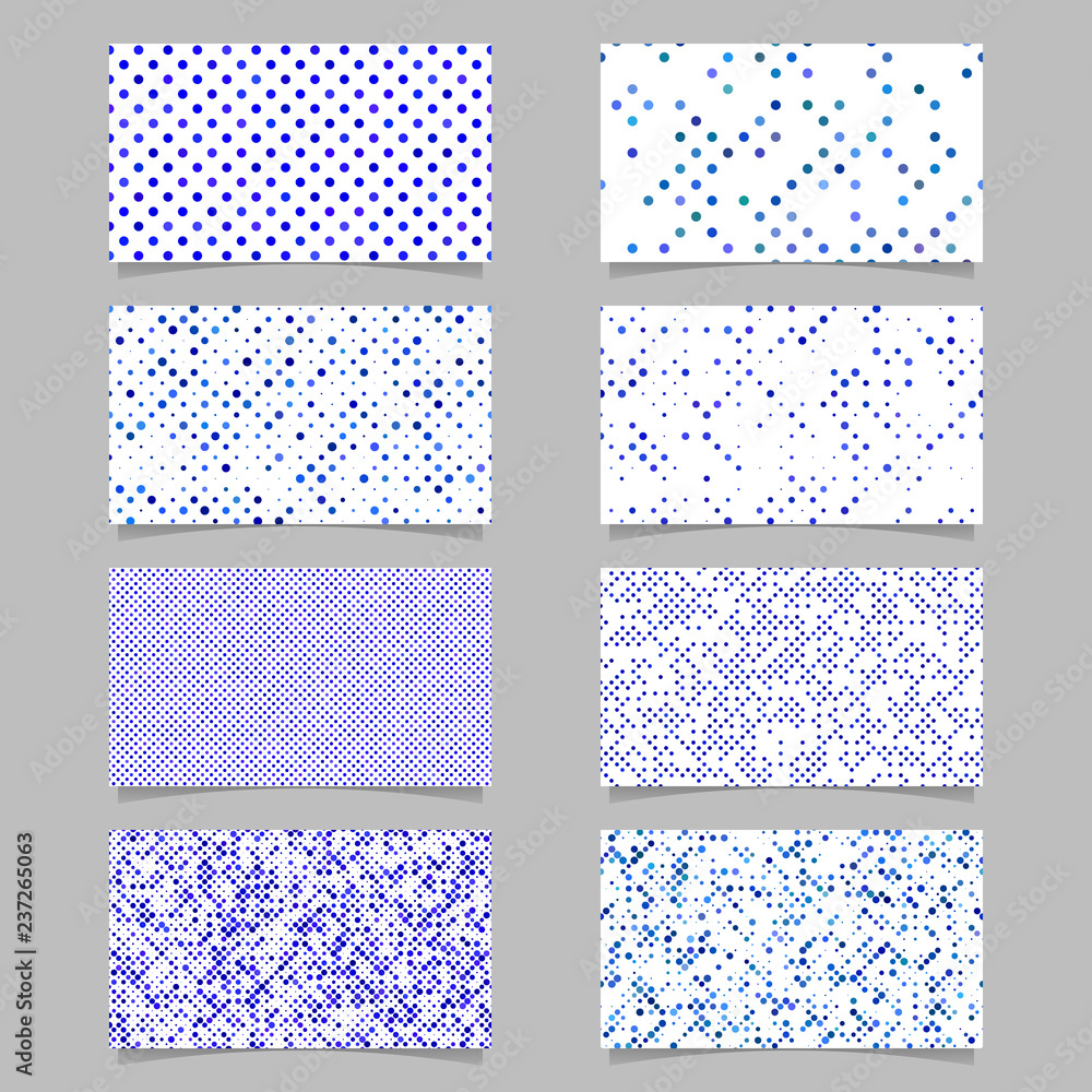 Poster abstract circle pattern mosaic card background template set - vector graphic design