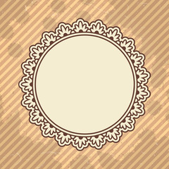 Round vintage ornamental frame