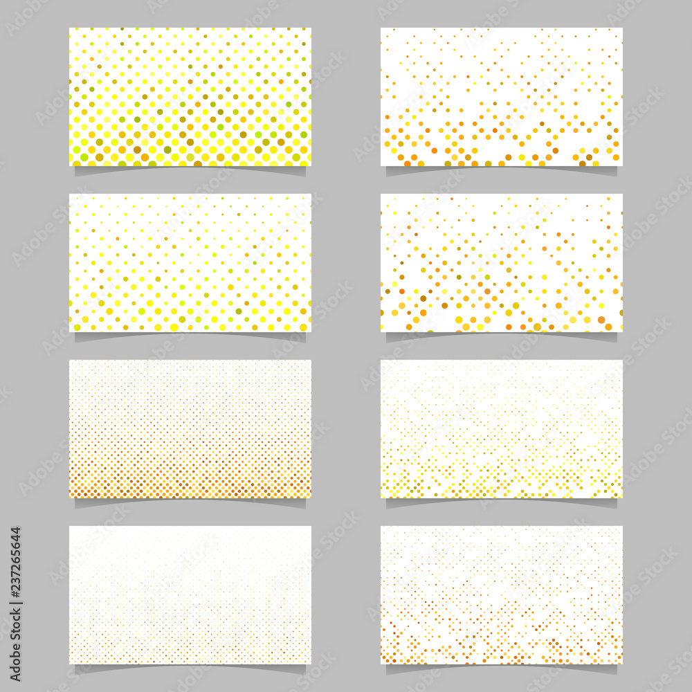Poster abstract circle pattern mosaic card background template set - vector graphic design