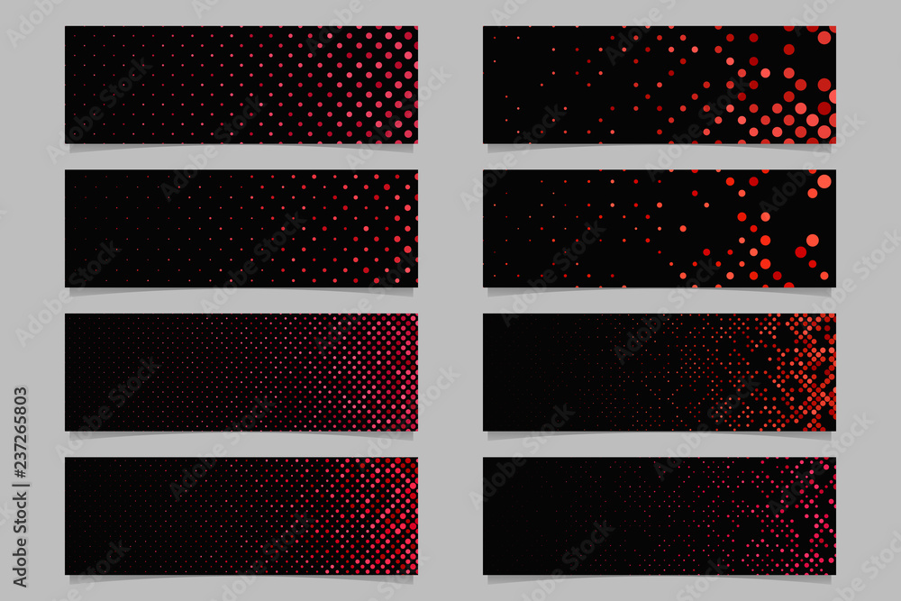 Poster abstract circle pattern banner background set - vector template designs