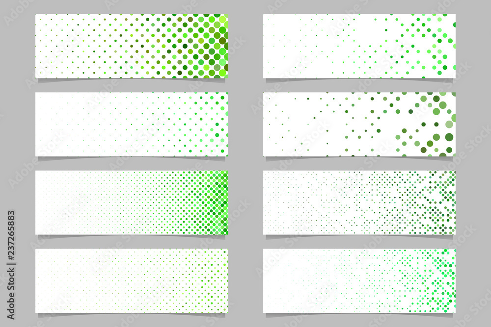 Poster abstract circle pattern banner background set - modern vector template design