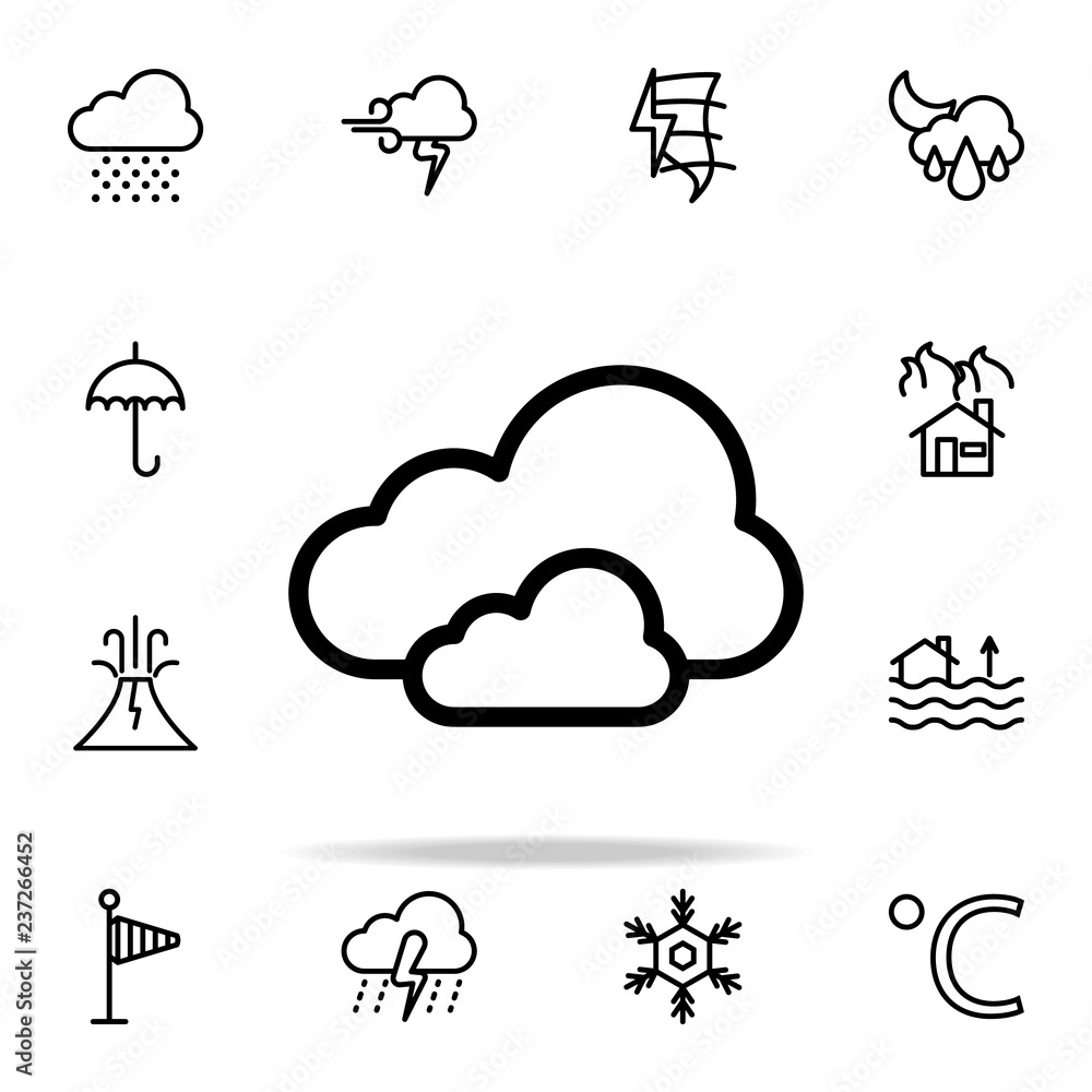 Poster cloudy sign icon. weather icons universal set for web and mobile