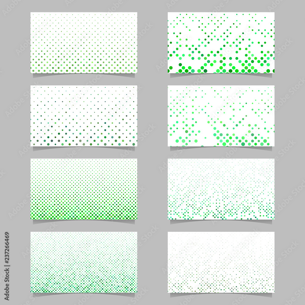 Poster abstract circle pattern mosaic card background template set - vector graphic design