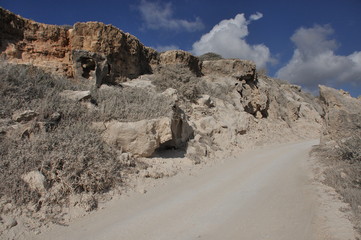 Gorge Avakas Cyprus. Rocks and high walls.