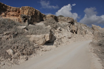 Fototapeta na wymiar Gorge Avakas Cyprus. Rocks and high walls.