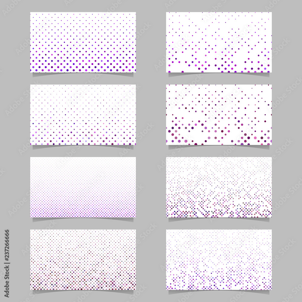 Poster abstract circle pattern mosaic card background template set - vector graphic design