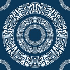 Ethnic round ornament. Pattern of ancient America