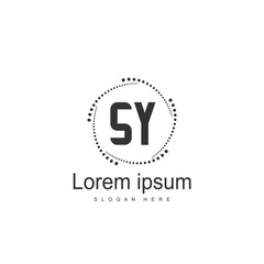 Initial letter SY Logo Template. Minimalist letter logo