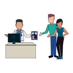 Obraz premium Doctor and patients