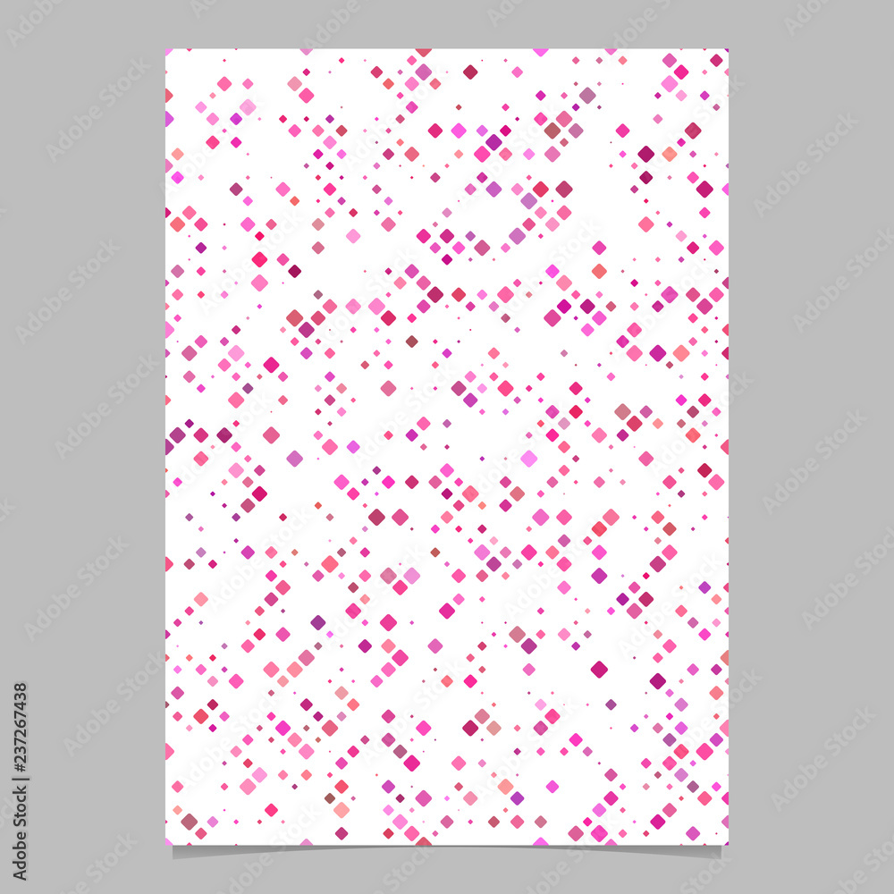 Poster pink square pattern brochure template - vector tile mosaic document background
