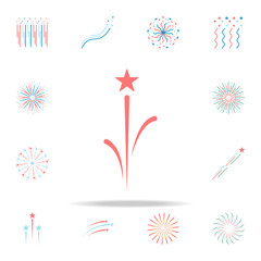 colored firework icon. Fireworks icons universal set for web and mobile