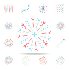 colored firework icon. Fireworks icons universal set for web and mobile