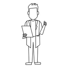 Doctor avatar concept black and white