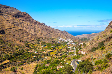 Beautiful view towards Valle di Agaete on Gran Canaria, Canary Islands