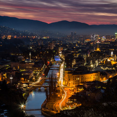 Sarajevo at night