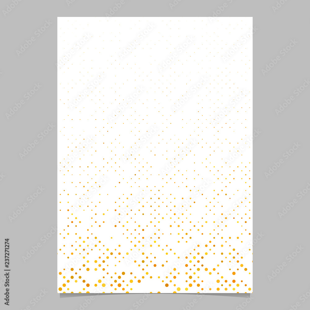 Poster abstract dot pattern flyer template - vector document background graphic with circles