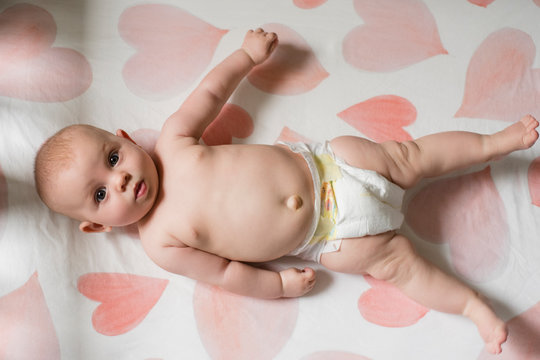 Baby in crib