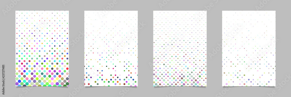 Poster abstract dot pattern brochure template set - vector stationery background collection with circles