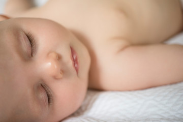 Closeup of sleeping baby