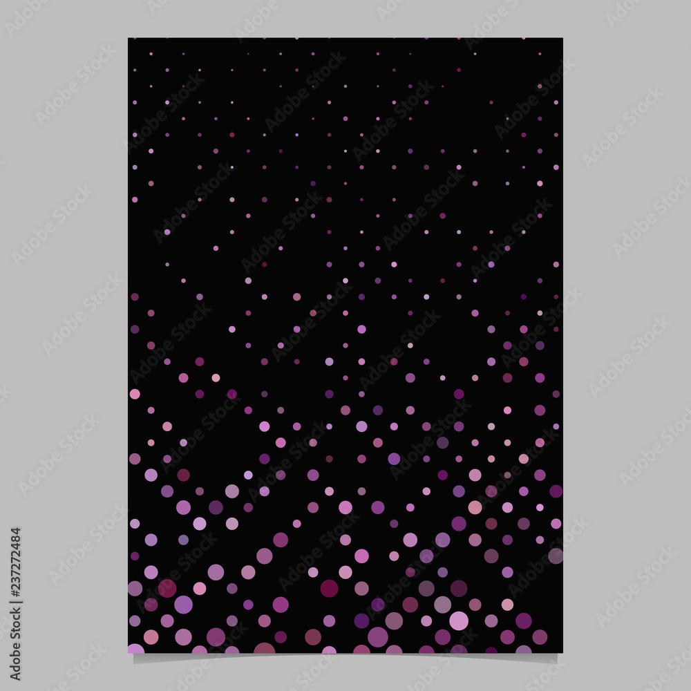 Poster purple geometric dot pattern page background template - vector design